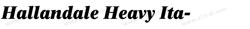 Hallandale Heavy Ita字体转换